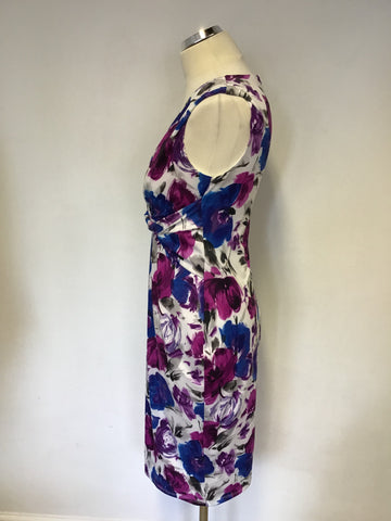PHASE EIGHT FLORAL PRINT STRETCH DRESS SIZE 12