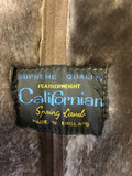 CALIFORNIAN SPRING LAMB BROWN SHEEPSKIN BELTED COAT SIZE M UK 14