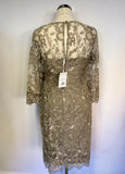 BRAND NEW GINA BACCONI TRUFFLE LACE SPECIAL OCCASION DRESS SIZE 12