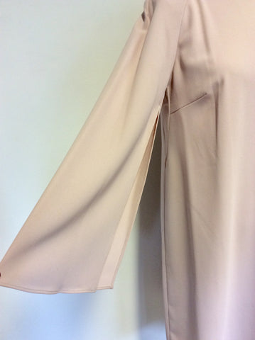 JACQUES VERT PALE NUDE PINK SPLIT SLEEVE OCCASION DRESS SIZE 12