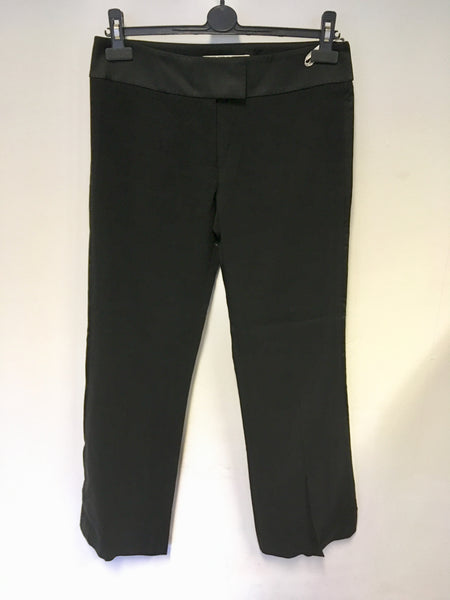 KAREN MILLEN BLACK TUX EVENING TROUSERS SIZE 10