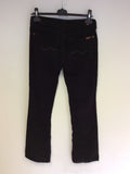 7 FOR ALL MANKIND BLACK CORD JEANS SIZE 27W / 33 L