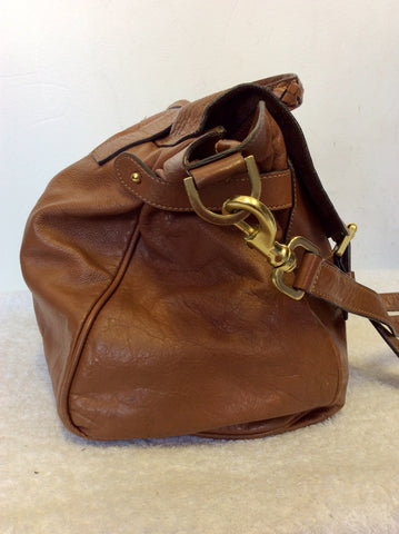MULBERRY ALEXA OAK TAN BUFFALO LEATHER CROSS BODY STRAP SATCHEL BAG