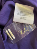 KAREN MILLEN PURPLE SILK BEAD TRIMED SLEEVELESS SPECIL OCCASION DRESS SIZE 10