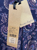 BRAND NEW PHASE EIGHT JAYESHA NAVY BLUE & MULTI COLOURED PAISLEY PRINT JUMPSUIT SIZE 10