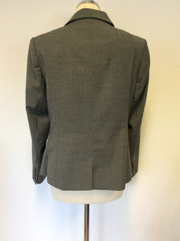 LAURA ASHLEY GREY WOOL BLEND TROUSER SUIT SIZE 12/14