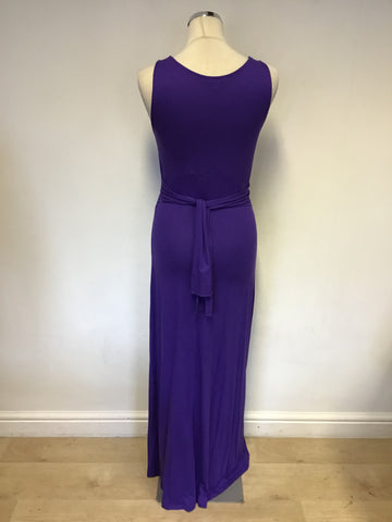 HOBBS PURPLE SLEEVELESS MAXI DRESS SIZE 8