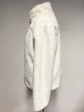 BRAND NEW FASHIONABLE WHITE FAUX FUR JACKET SIZE 3XL UK 16