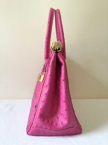 BRAND NEW BORSE IN PELLE FUCHIA PINK LEATHER TOTE BAG