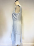 REISS LANA LIGHT BLUE SLEEVELESS SCOOP BACK A LINE DRESS SIZE 12