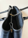 RALPH LAUREN BLACK LEATHER TOTE BAG