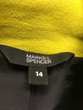 MARKS & SPENCER LIME COTTON COAT SIZE 14