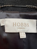 HOBBS BLACK DOUBLE BREASTED WOOL BLEND COAT SIZE 10