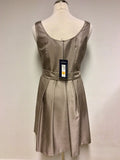 BRAND NEW MARKS & SPENCER FAWN SPECIAL OCCASION DRESS SIZE 10