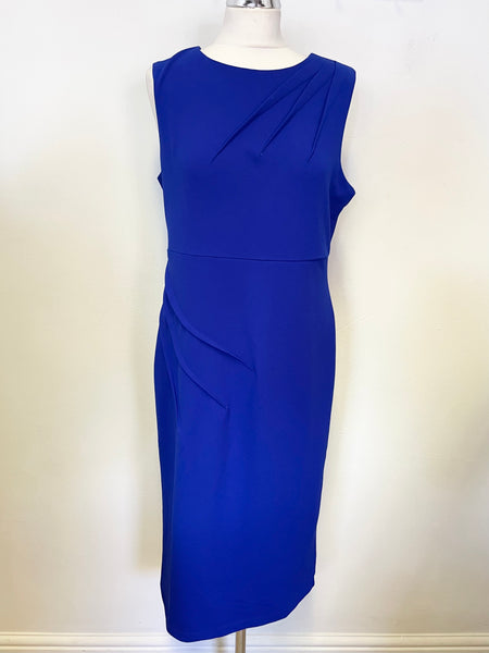 BRAND NEW RONNI NICOLE ROYAL BLUE SLEEVELESS PENCIL DRESS SIZE 14