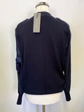 BRAND NEW MINT VELVET NAVY BLUE BOMBER KNIT CARDIGAN SIZE 10