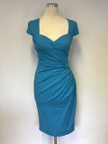 BRAND NEW LIPSY TURQUOISE WIGGLE PENCIL DRESS SIZE 8