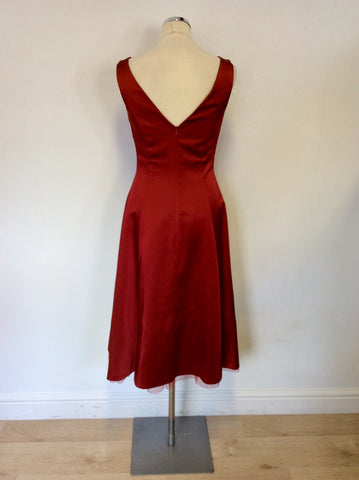 LAURA ASHLEY DEEP RED SPECIAL OCCASION DRESS SIZE 10