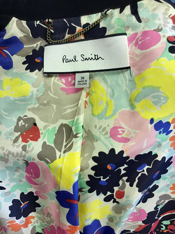 PAUL SMITH MEN ONLY BRAND BLACK WOOL SKIRT SUIT SIZE 38/40 UK 10/12