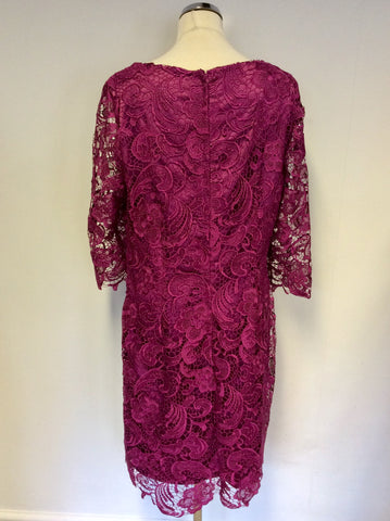 BRAND NEW LIBRA MAGENTA LACE SPECIAL OCCASION DRESS SIZE 20