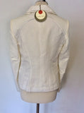 BRAND NEW MARIE MERO IVORY LINEN & COTTON BLEND JACKET SIZE 10