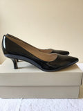 CLARKS BLACK PATENT LEATHER HEELS SIZE 5/38