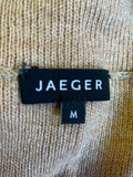 JAEGER CAMEL KNIT LONG CARDIGAN SIZE M