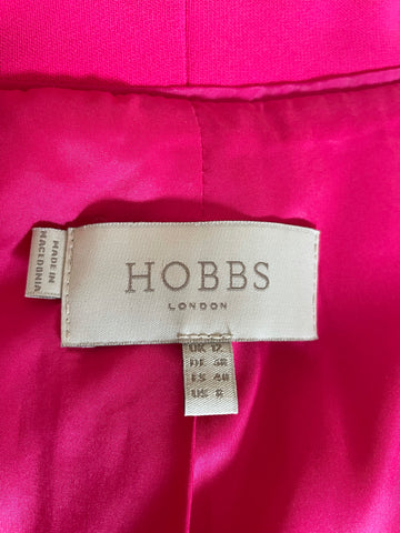 HOBBS PINK EDGE TO EDGE LONG SLEEVE CROP JACKET SIZE 12
