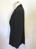MARINA RINALDI BLACK SUIT JACKET SIZE 25 UK 20