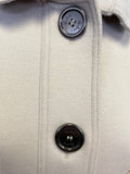 BURBERRY BEIGE WOOL & CASHMERE BLEND BELTED BELL CUFF COAT SIZE 8