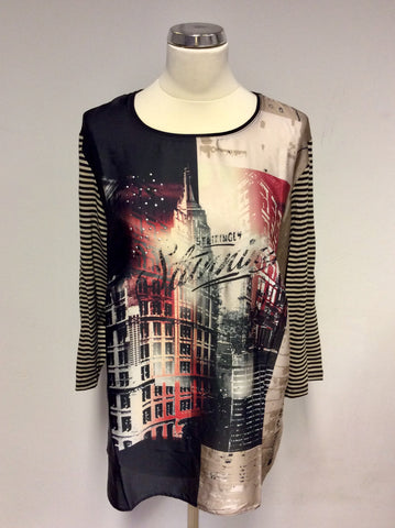 BRAND NEW BARBARA LEBEL PRINT SATIN FRONT TOP SIZE 20