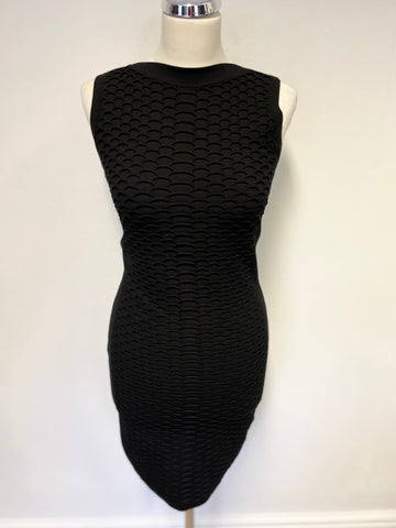 KAREN MILLEN BLACK SLEEVELESS BODYCON DRESS SIZE 2 UK 10