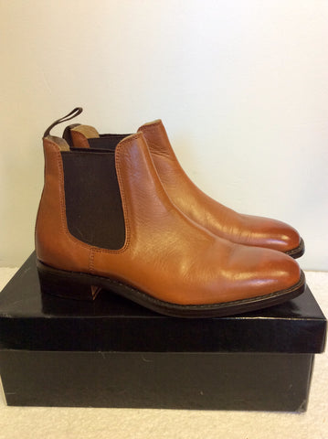 BRAND NEW LACEYS ALL LEATHER TAN CHELSEA BOOTS SIZE 5/38