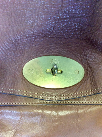 MULBERRY ALEXA OAK TAN BUFFALO LEATHER CROSS BODY STRAP SATCHEL BAG