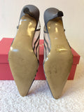 JACQUES VERT GREY SATIN SLINGBACK HEELS & MATCHING BAG SIZE 5/38
