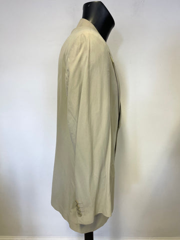 TAYLOR & WRIGHT CREAM SINGLE BREASTED LINEN BLEND JACKET SIZE 44