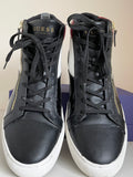 GUESS BLACK,WHITE & RED TRIM HIGH TOP TRAINERS SIZE 11/ 45