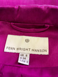 FENN WRIGHT MANSON FUSHIA PINK SILK SPECIAL OCCASION JACKET SIZE 8