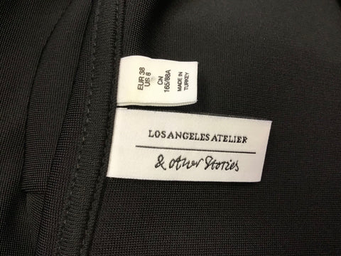 & OTHER STORIES BLACK HOODED LONG SLEEVE MINI DRESS SIZE 10