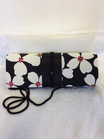 JACQUES VERT FLORAL PRINT SKIRT & MATCHING CLUTCH/ SHOULDER BAG SIZE 18