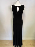 LK BENNETT BLACK SLEEVELESS LONG SPECIAL OCCASION/ EVENING DRESS SIZE 8