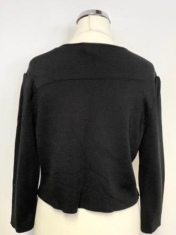 PHASE EIGHT BLACK 3/4 SLEEVE KNIT BOLERO SIZE 10