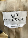 DESIGNER GAI MATTIOLO BEIGE & BROWN ZEBRA PRINT LINEN JACKET SIZE 16