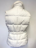 ESPRIT WINTER WHITE HIGH NECK SLEEVELESS DOWN & FEATHER PADDED GILET SIZE 16