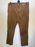BRAND NEW TIMBERLAND LIGHT BROWN COTTON STRAIGHT LEG TROUSERS SIZE 36W/ 34L