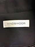 WINDSMOOR BLACK STITCH TRIM COLLARLESS SUIT JACKET SIZE 20