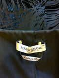 BRAND NEW MARINA RINALDI BLACK SILK & VELVET DESIGN LONG DRESS & JACKET SIZE 25 UK 20