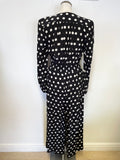 BRAND NEW SOMERSET BY ALICE TEMPERLEY BLACK & WHITE SPOT LONG SLEEVE JUMPSUIT SIZE 10