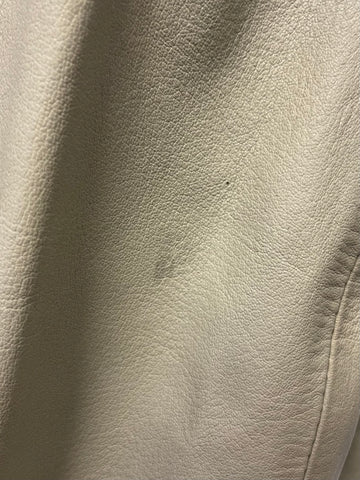 TED BAKER AMOUR STONE GREY SOFT LEATHER ZIP UP JACKET SIZE 3 UK 10/12