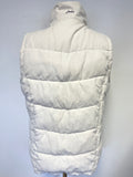 JOULES IVORY ZIP & POPPER FASTEN SLEEVELESS PADDED GILET SIZE 16